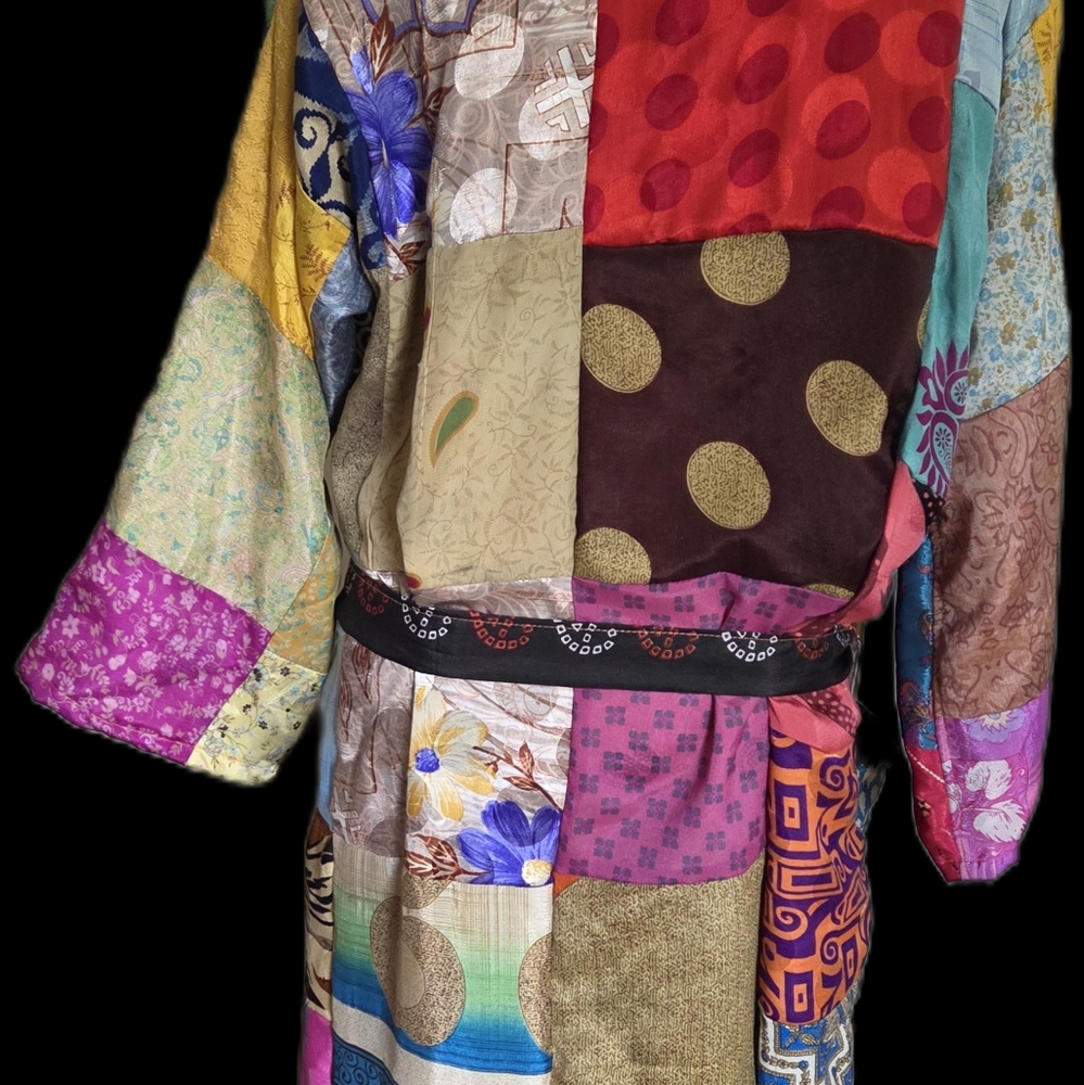 Silk Patchwork Robe - image 2